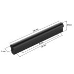 Uchwyt meblowy KL 96/128mm czarny mat - wymiary