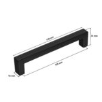 Uchwyt meblowy KW128 czarny mat - wymiary