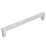 Srebrny uchwyt meblowy KW 160mm alu mat o kwadratowym przekroju