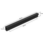 Uchwyt meblowy P128 128mm czarny mat - wymiary