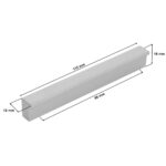 Uchwyt meblowy P96 96mm alu mat - wymiary