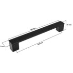 Uchwyt meblowy UC 160mm czarny mat - wymiary