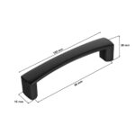 Uchwyt meblowy UG 96mm czarny mat - wymiary