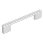 Srebrny uchwyt meblowy 96/128 mm do szafek i szuflad