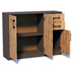Komoda 3D2S Grafit/Dąb wotan - obrazek 2